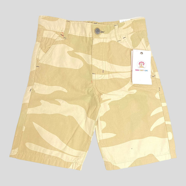 Boys Army Shorts - Brown