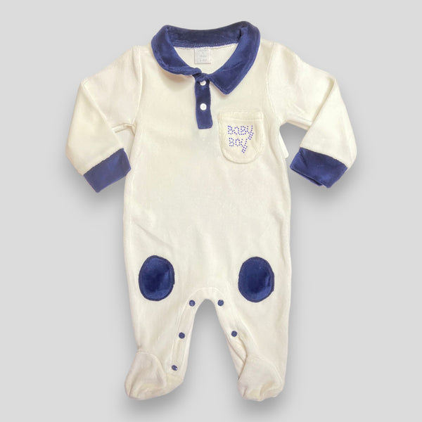 Baby Boy - Royal Blue - Winter Romper Wonder Child Signature Collection