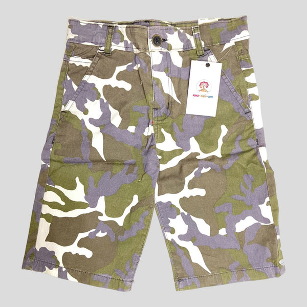 Boys Army Shorts - Dark Green