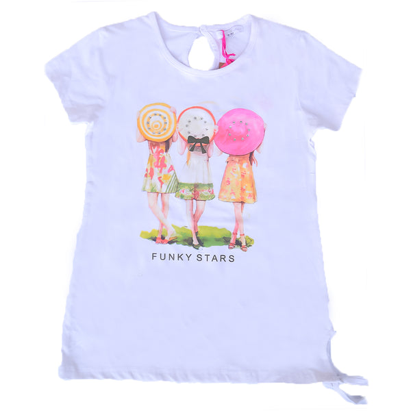 Funky Star - White - T-Shirt