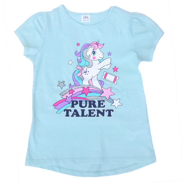 Ms. Unicorn - Light Blue - Zara Summer T-Shirt