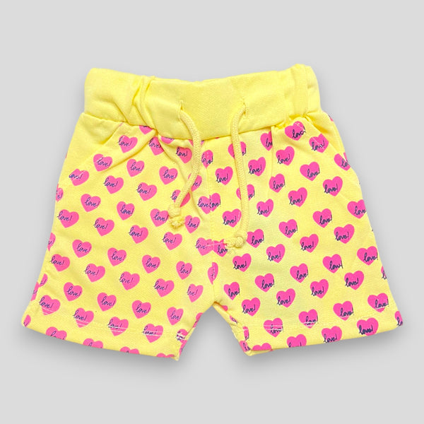 Heart Yellow & Pink Shorts - k-Junior