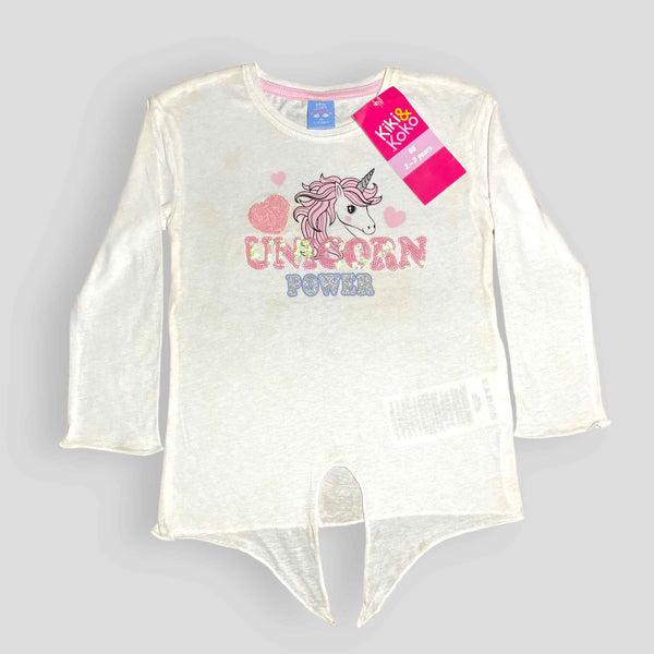 Unicorn Power - White & Pink - T-Shirt