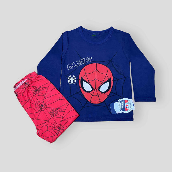 Mr Spiderman - Dark Pink - 2 Pcs Set - T-Shirt & Trouser