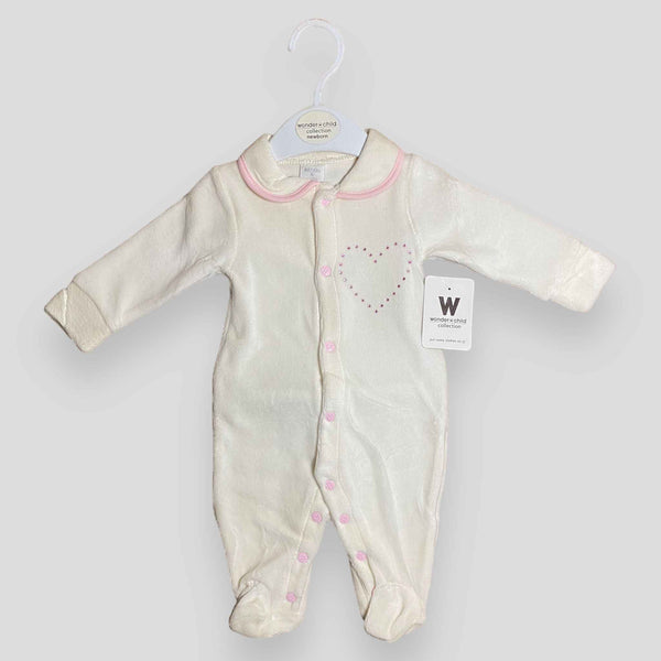 My Pink Heart - White Romper - Wonder Child