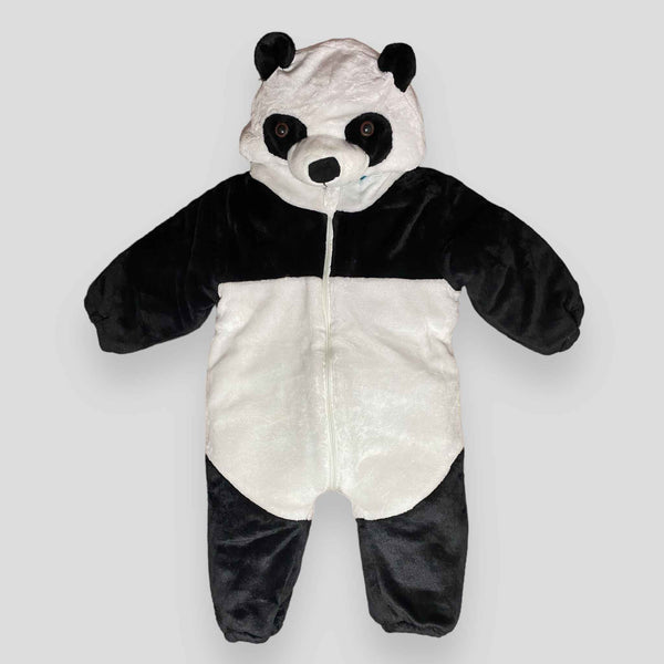 Panda - Hooded Romper - Black & White