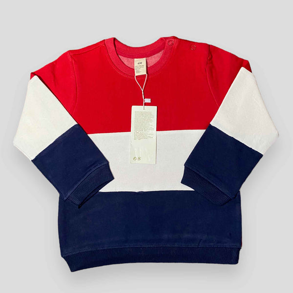 Red & Navy Blue - Sweatshirt - H.M