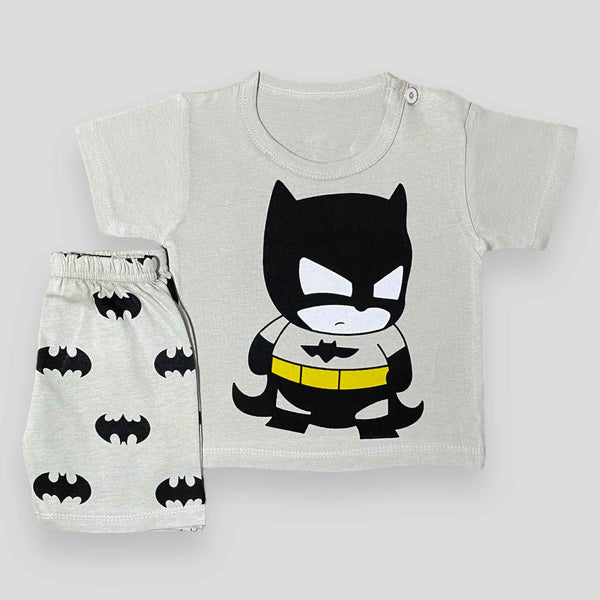 Mr Batman - Black & Gray - 2 Pcs Shirt & Short