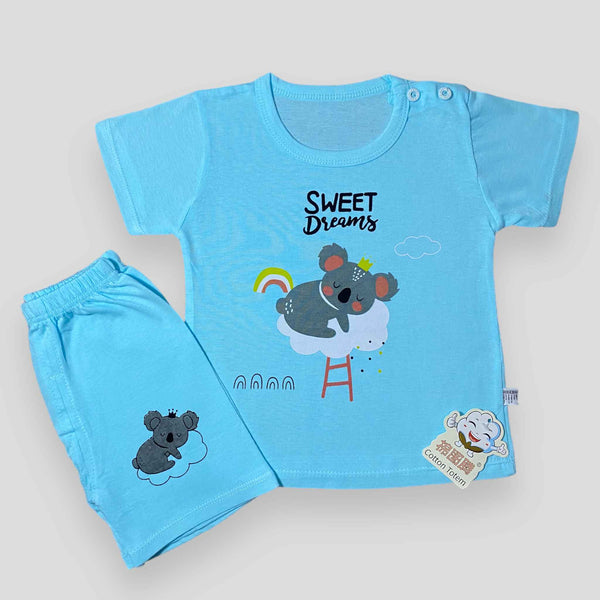 Sweet Dreams - Light Blue - 2 Pcs Shirt & Short