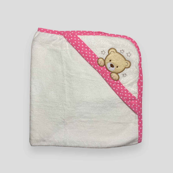 Bear - Pink - Hooded Towe Sheet