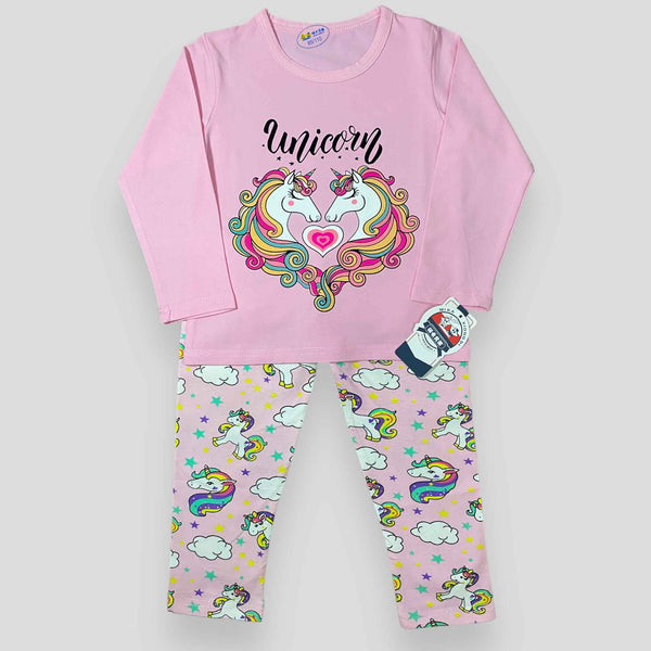 Ms Unicorn - Pink - 2 Pcs Set - T-Shirt & Trouser