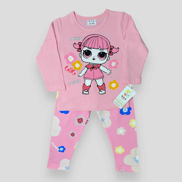 Ms Lol Doll - Pink - 2 Pcs Set - T-Shirt & Trouser