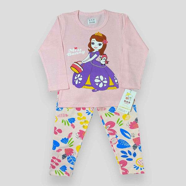 Ms Elsa - Pink - 2 Pcs Set - T-Shirt & Trouser