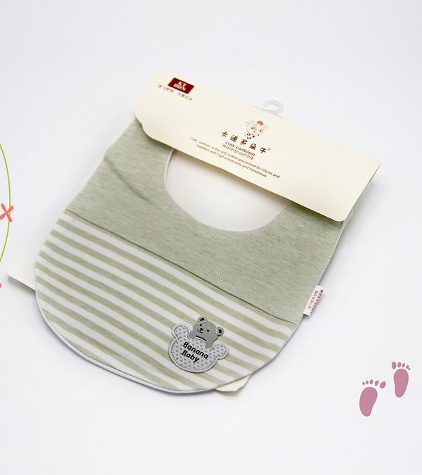 Bear - Grey Waterproof Bib - Cow Cartoon