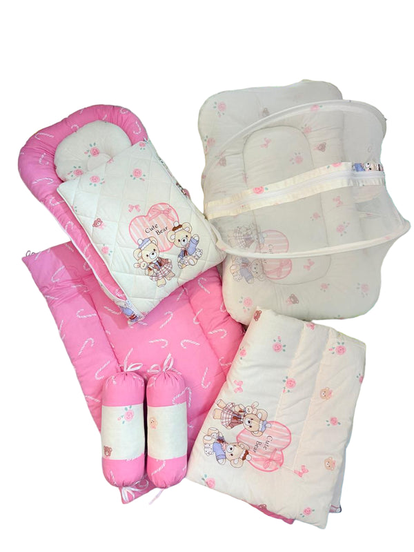 Cute Bear Baby Nursery 8Pcs Bedding Set