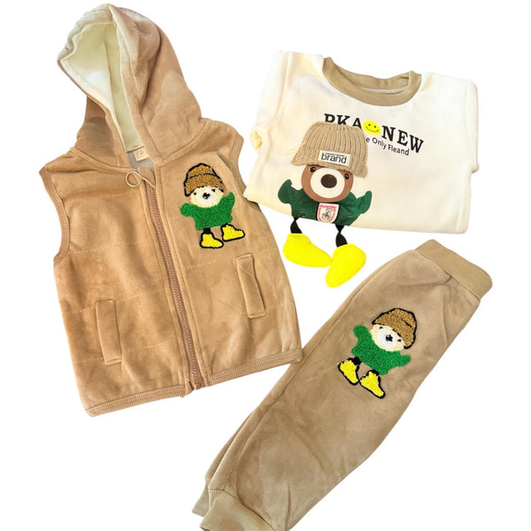 Mr.Brown Bear 3-Piece Fleece TrackSuit