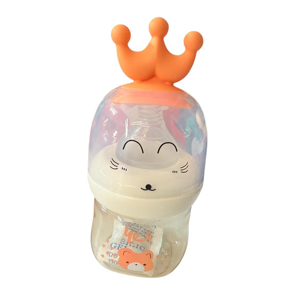 Orange Crown And Red Bunny Plastic Feeder Bottle