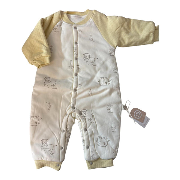 Elephant Lion Buddy Quilted Romper