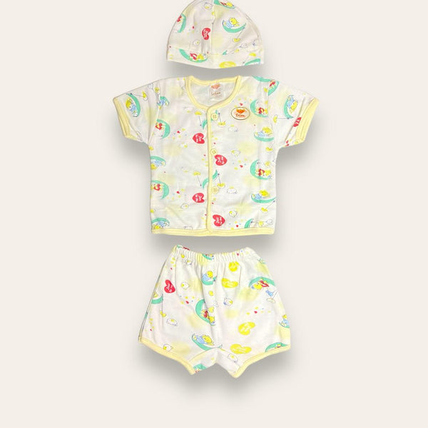 New Born Suit - Yellow - Pack Of 3 - Sohan