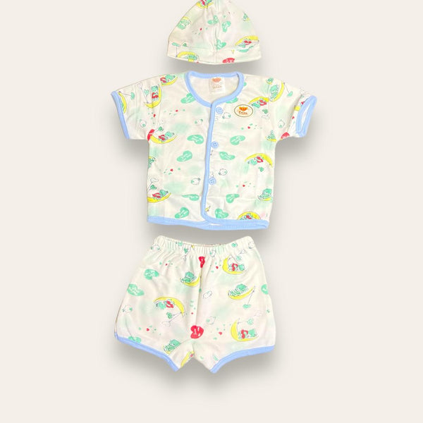 New Born Suit - Blue - Pack Of 3 - Sohan