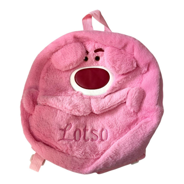 Lotso Bear Plush Bag Pack Pink