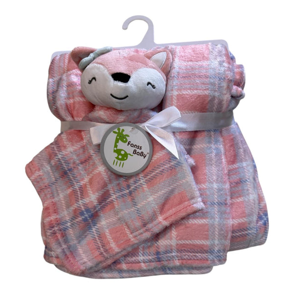 Fanss Baby Pink Toy Blanket