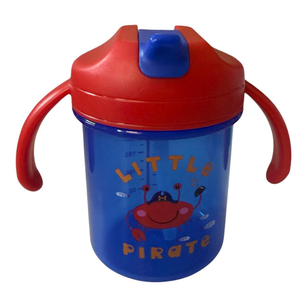 Little Pirate Straw Cup ( blue , Purple )