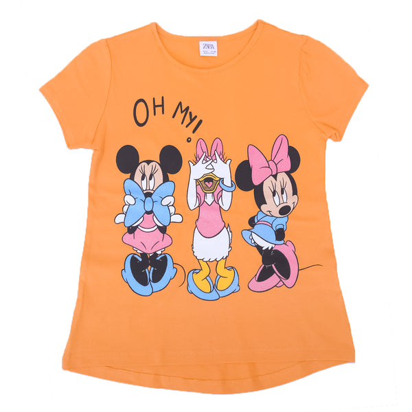 Mickey & Donald - Orange - Summer Shirt