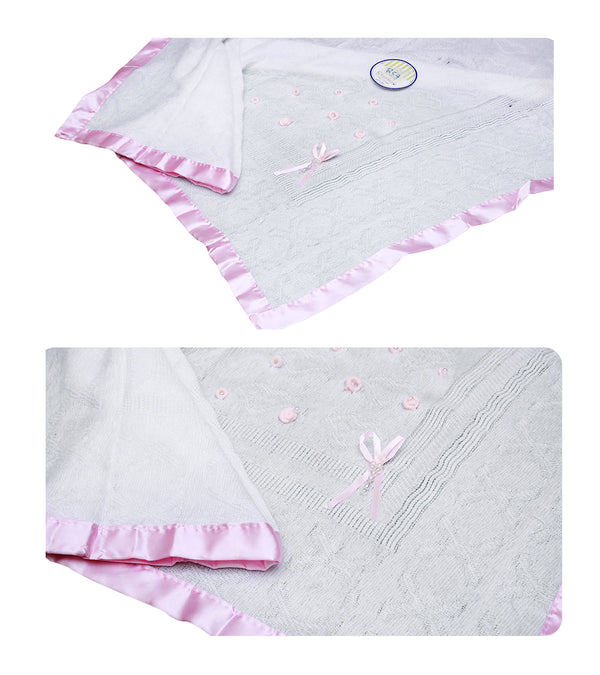 Miss Pink Rose & Pearl White - Blanket & Shawl