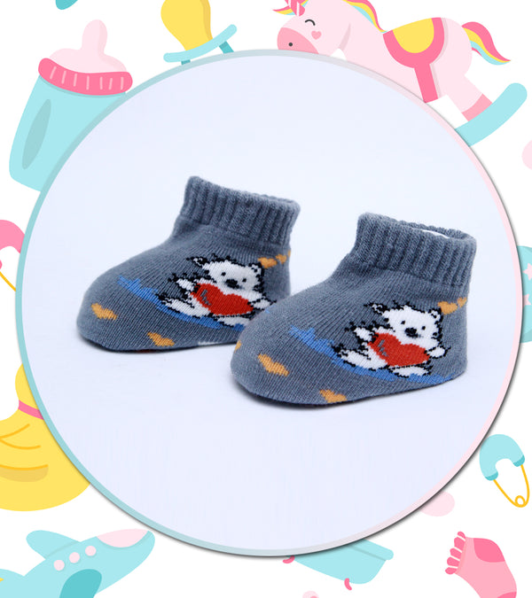 Bear & Heart - (Grey) Booties