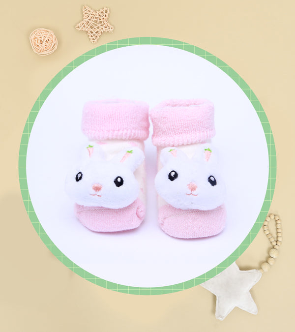 Ms Pink Snail & Rabbit - Pack of 2 - Booties