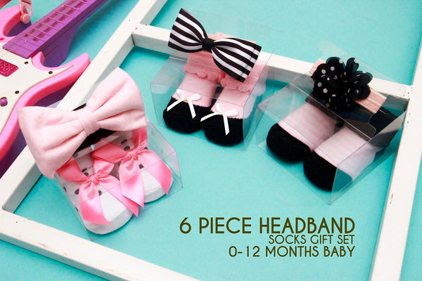 Headband & Sock - 6 Piece - Gift Set