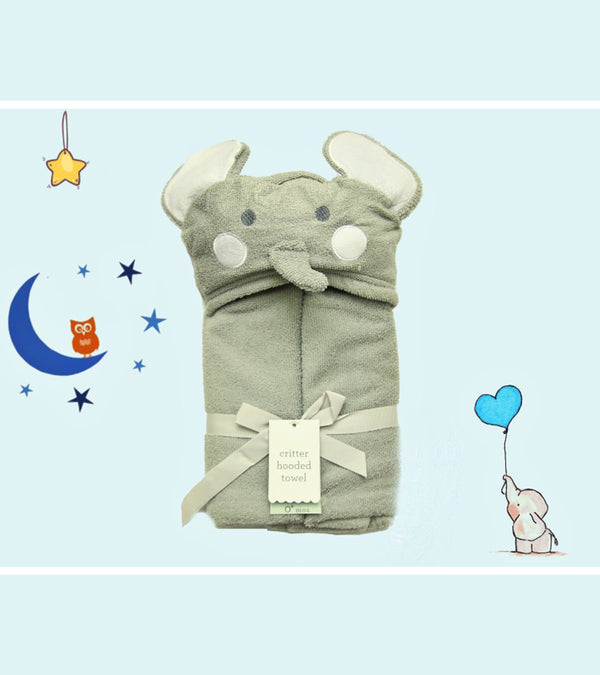 Elephant Hooded - Towel - Baby Critter