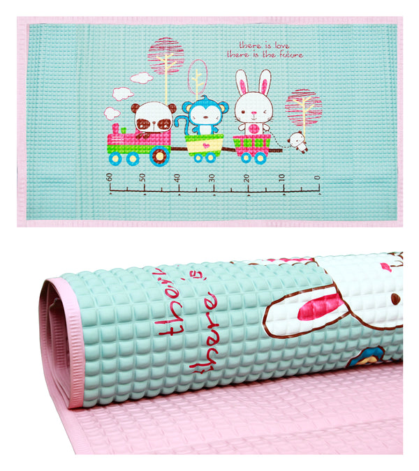 Mr Panda Train - Pink - Bubble Mat