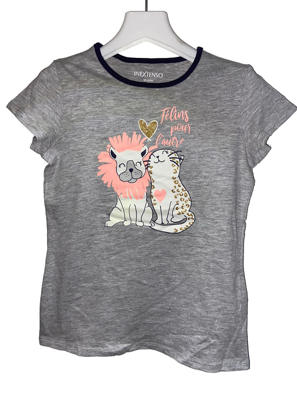 Lion Grey - Girls Invelerso - T-Shirt