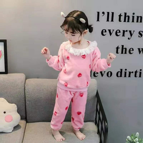 Strawberry - Fleece Suit  - 2pcs