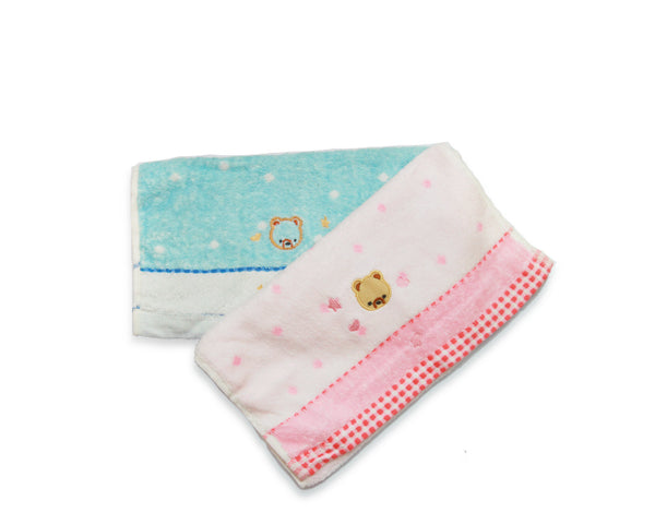 Embroidered Bear - Hand Towel Sheet - Blue